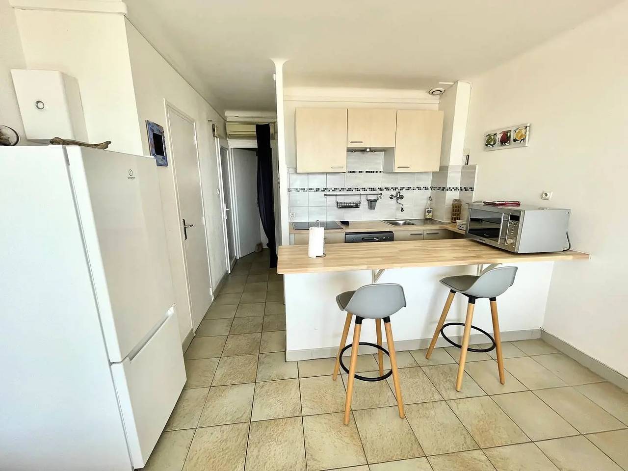 Ganze Wohnung, Front De Mer - 1Er Etage - T2 klimatisiert mit Loggia am Strand in Port-la-Nouvelle, Mittelmeerküste (Frankreich)