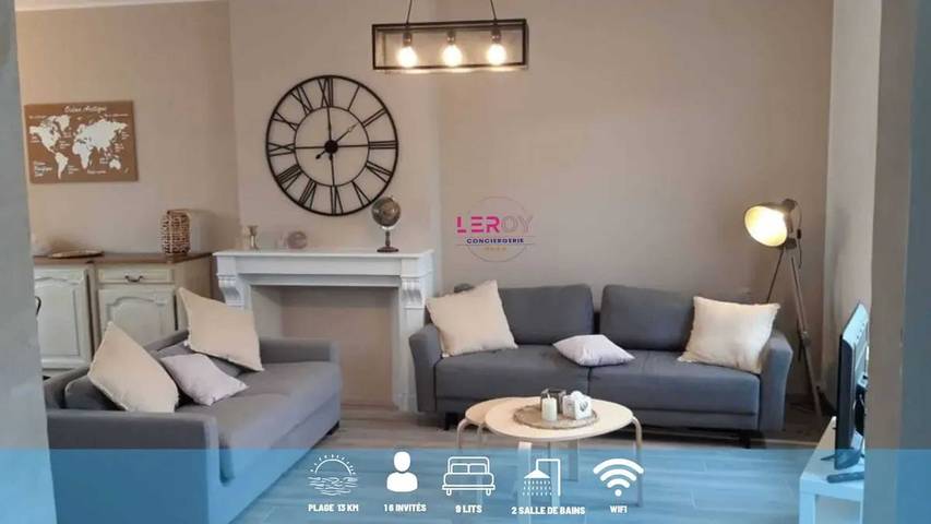 Maison de vacances pour 14 personnes, avec terrasse à Marquise