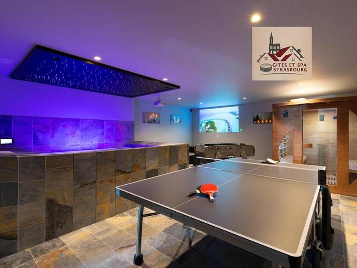 Location de vacances pour 12 personnes, avec terrasse ainsi que jacuzzi et sauna, animaux acceptés à Ittenheim