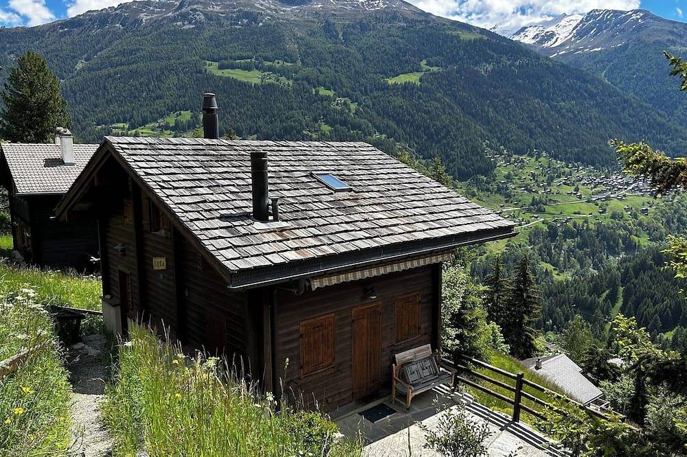 Very comfortable chalet for 6 persons: ground floor: living room with chimney - kitchen with dishwas in Grimentz, Anniviers