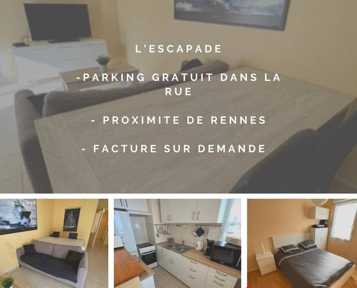 Gîte pour 2 personnes, avec Balcon et Terrasse à Chantepie