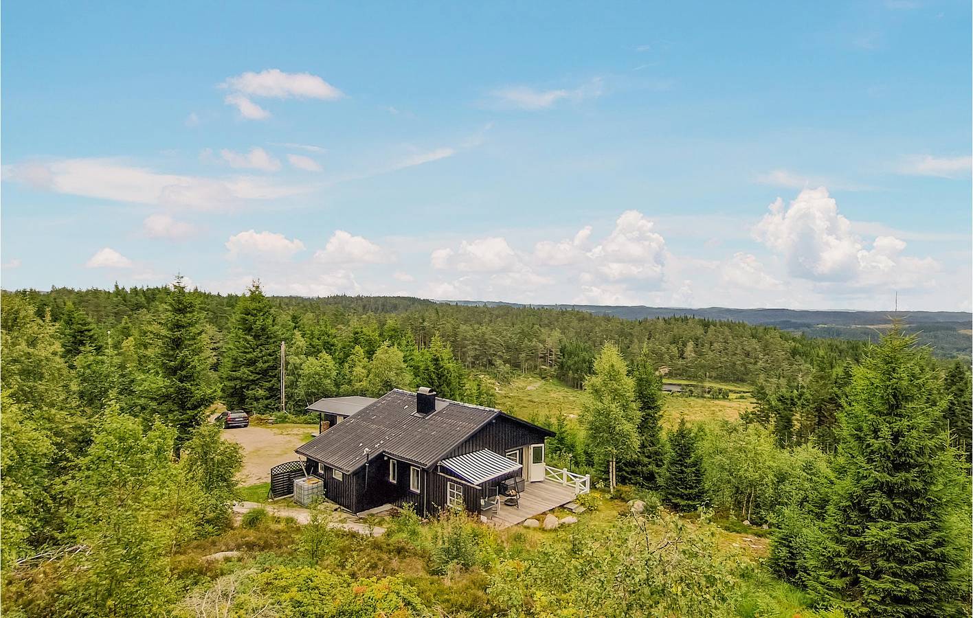 Maison de vacances pour 6 personnes avec jardin in Marnardal