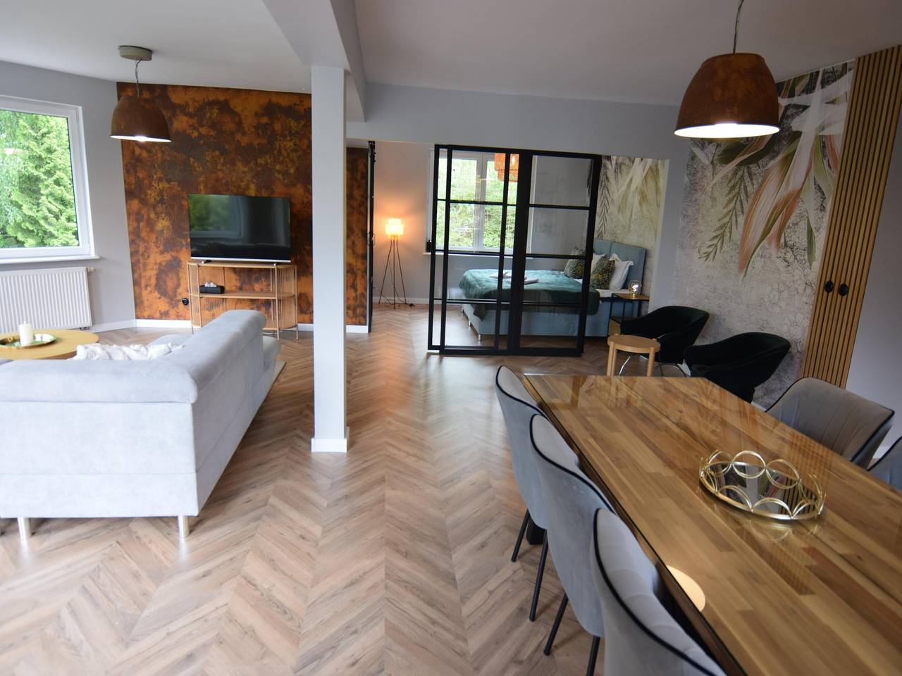 Ganze Wohnung, Sehr große Wohnung mit eigener Sauna in Stężyca, powiat kartuski