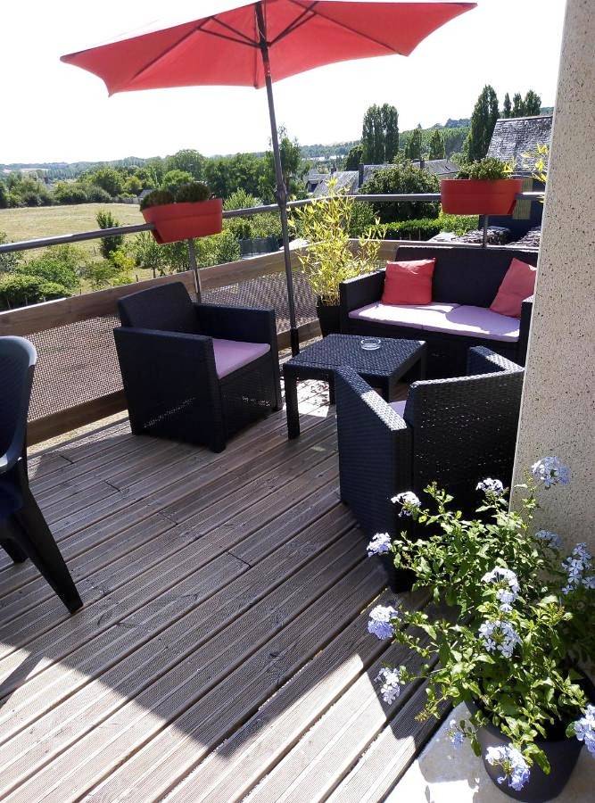 Maison d’hôte pour 4 personnes, avec Balcon et Terrasse ainsi que Jardin et Vue