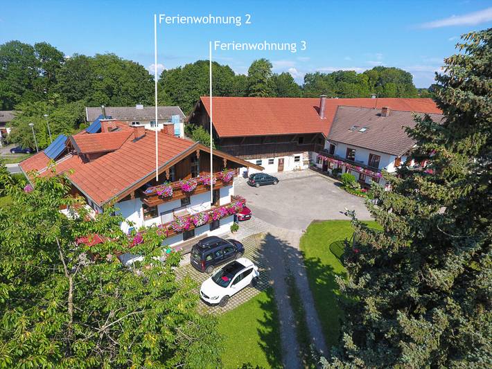 Ferienwohnung für 3 Personen, mit Balkon und Terrasse sowie Garten in Übersee - 2