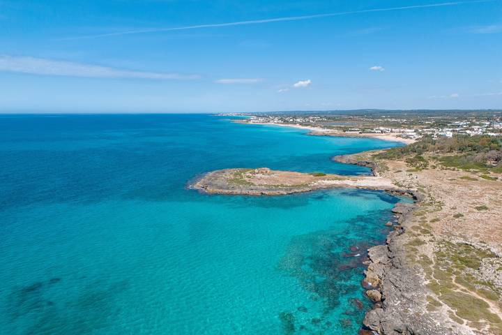 Ferienhaus 'Lu Sule Lu Mare Lu Ientu1' mit privatem Garten, Wlan und Klimaanlage in Porto Cesareo, Golf von Tarent