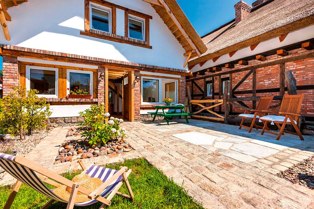 Kleines Reetdachhaus Nr. 28 in Niechorze, Powiat gryficki