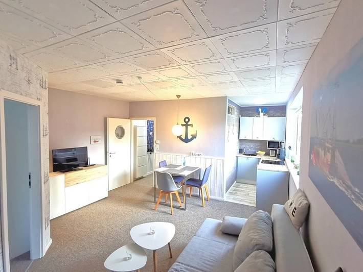 Ferienwohnung für 2 Personen, mit Balkon und Sauna in Burhave