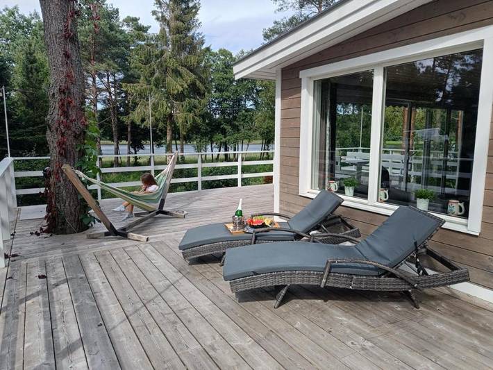 Willa dla 8 osób, z Balkon i Jacuzzi oraz Taras i Ogród na Kaszuby
