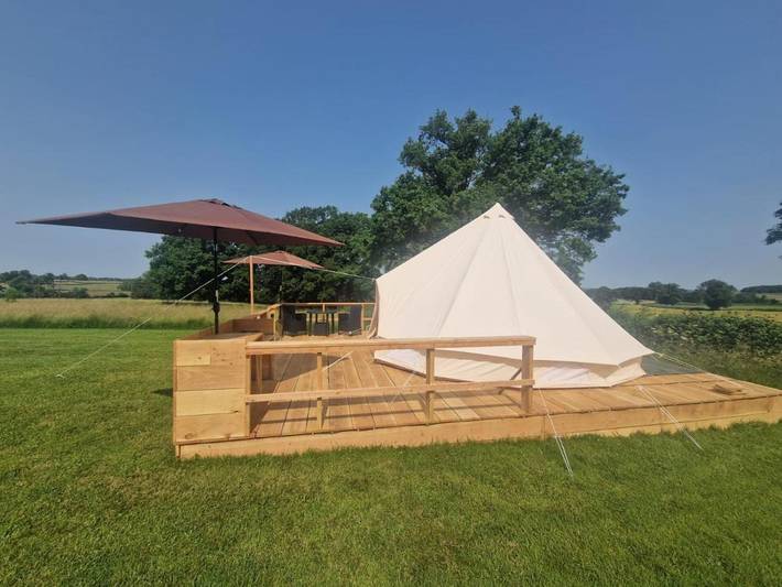 Tente pour 2 personnes, avec vue ainsi que piscine et jardin dans la Creuse - 4