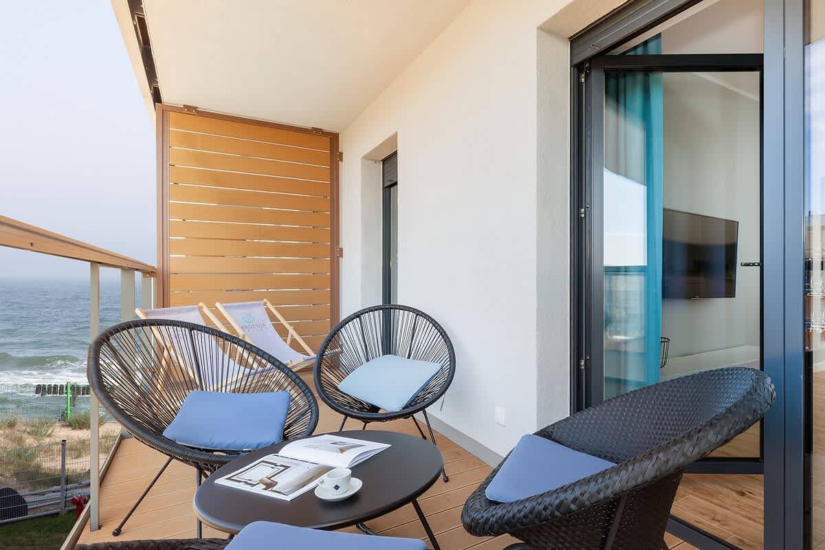 Ganze Wohnung, Ferienwohnung für 4 Personen mit Balkon/Terrasse in Dziwnów, Wollin