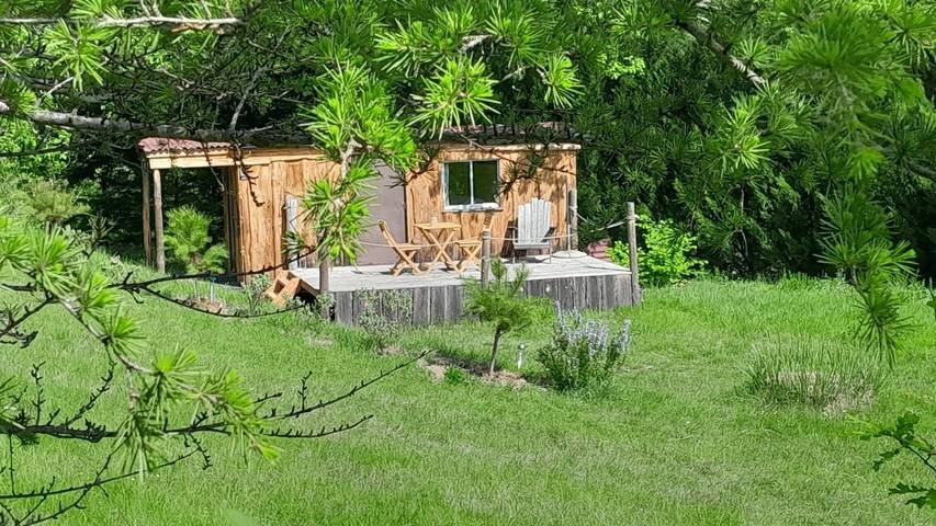 Chalet pour 2 personnes, avec vue sur le lac ainsi que vue et jardin