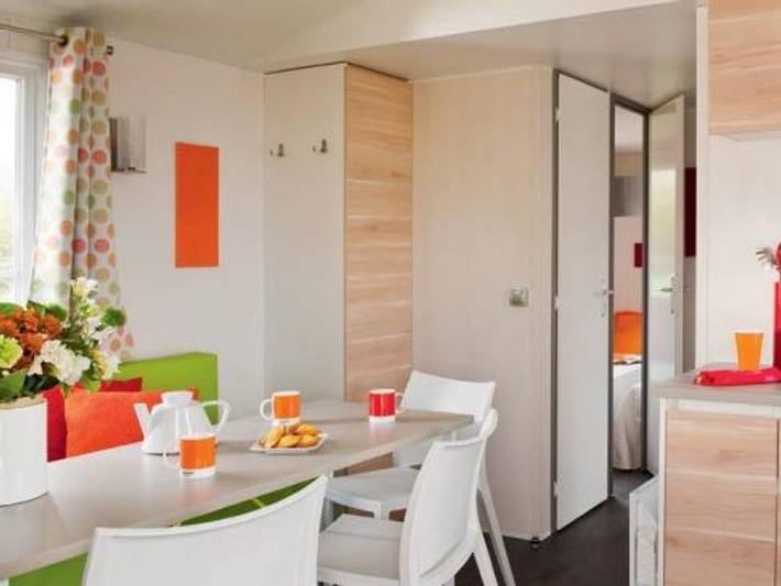 Flower Camping Vitamin - Mobilheim 6 personen - Standard 32m² (3 Schlafzimmer) + Tv + Überdachte Terrasse - Anreise Sonntag in Saint-Aubin-sur-Scie, Dieppe und Umgebung