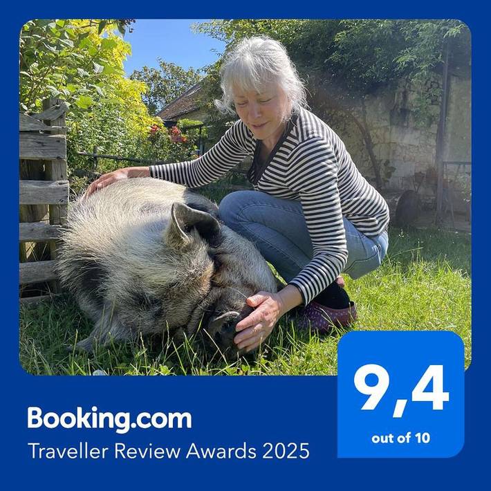 Location de vacances pour 3 personnes, avec jardin ainsi que bassin pour enfant et vue à Choussy