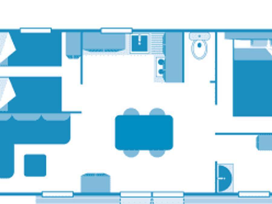 Camping Sandaya Sanguinet Plage - Mobile home 5 persons - Cottage 4/5p 2ch *** in Sanguinet, Côte d’Argent
