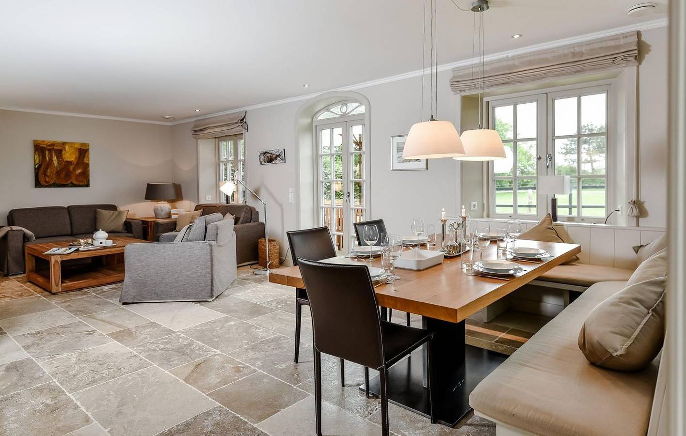 Sehr harmonische Doppelhaushälfte unter Reet mit feinsten Materialien in Morsum in Sylt-Ost, Sylt (Gemeinde)