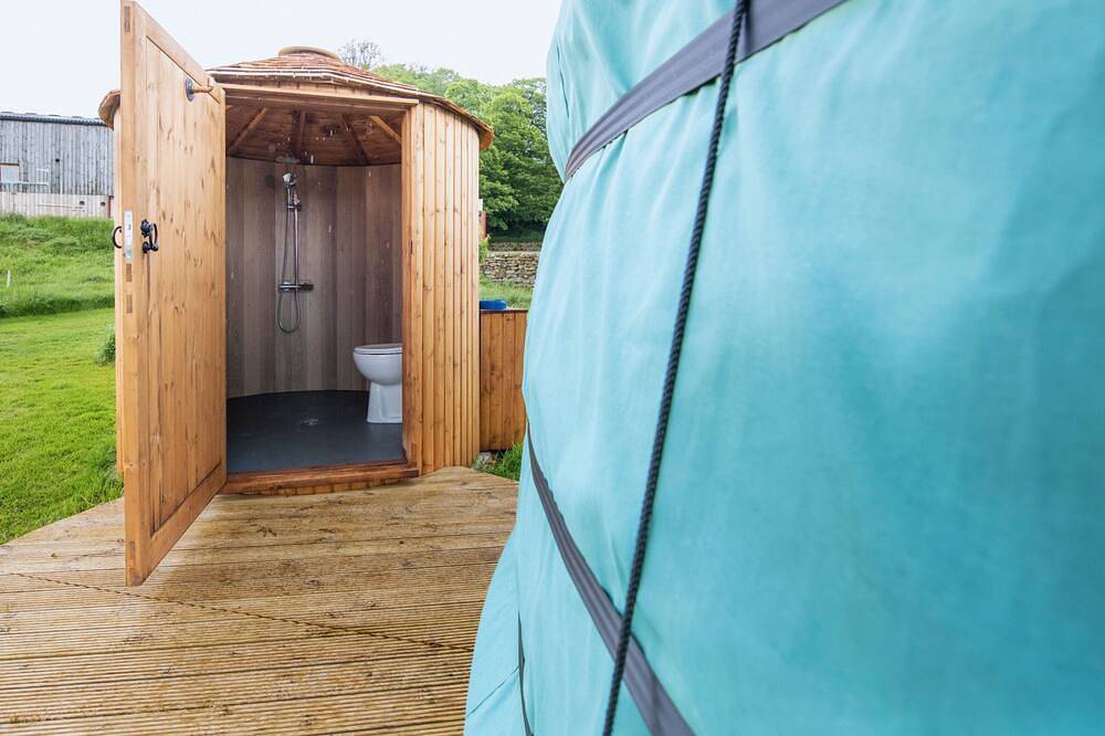 With views across Wether Fell, waking up in Goldfinch Yurt is like no other in Yorkshire Dales National Park