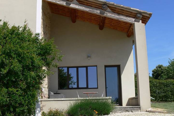 Maison de vacances pour 2 personnes, avec balcon ainsi que piscine et jardin - 1