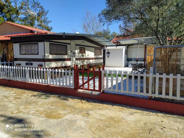 Bungalow für 3 Personen, mit Terrasse und Garten sowie Ausblick auf Thassos