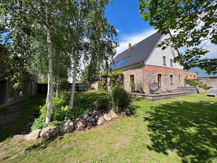 Ferienhaus für 4 Personen, mit Terrasse und Garten sowie Sauna und Ausblick in Casekow