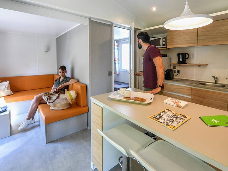 Camping Sea Green Erreka - Mobilheim 4 personen - Cottage Confort 2 Zimmer 4/6 Pers. in Bidart, Bayonne und Umgebung