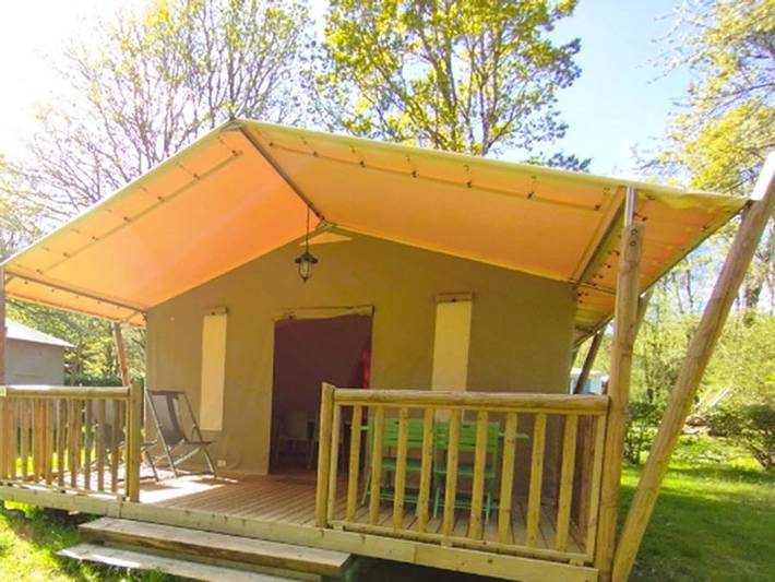 Camping La Riviere D'Argent - Safarizelt 5 personen - Wood Lodge - 2 Schlafzimmer - ohne Sanitäranlagen 5 pers. in Huelgoat, Châteaulin und Umgebung