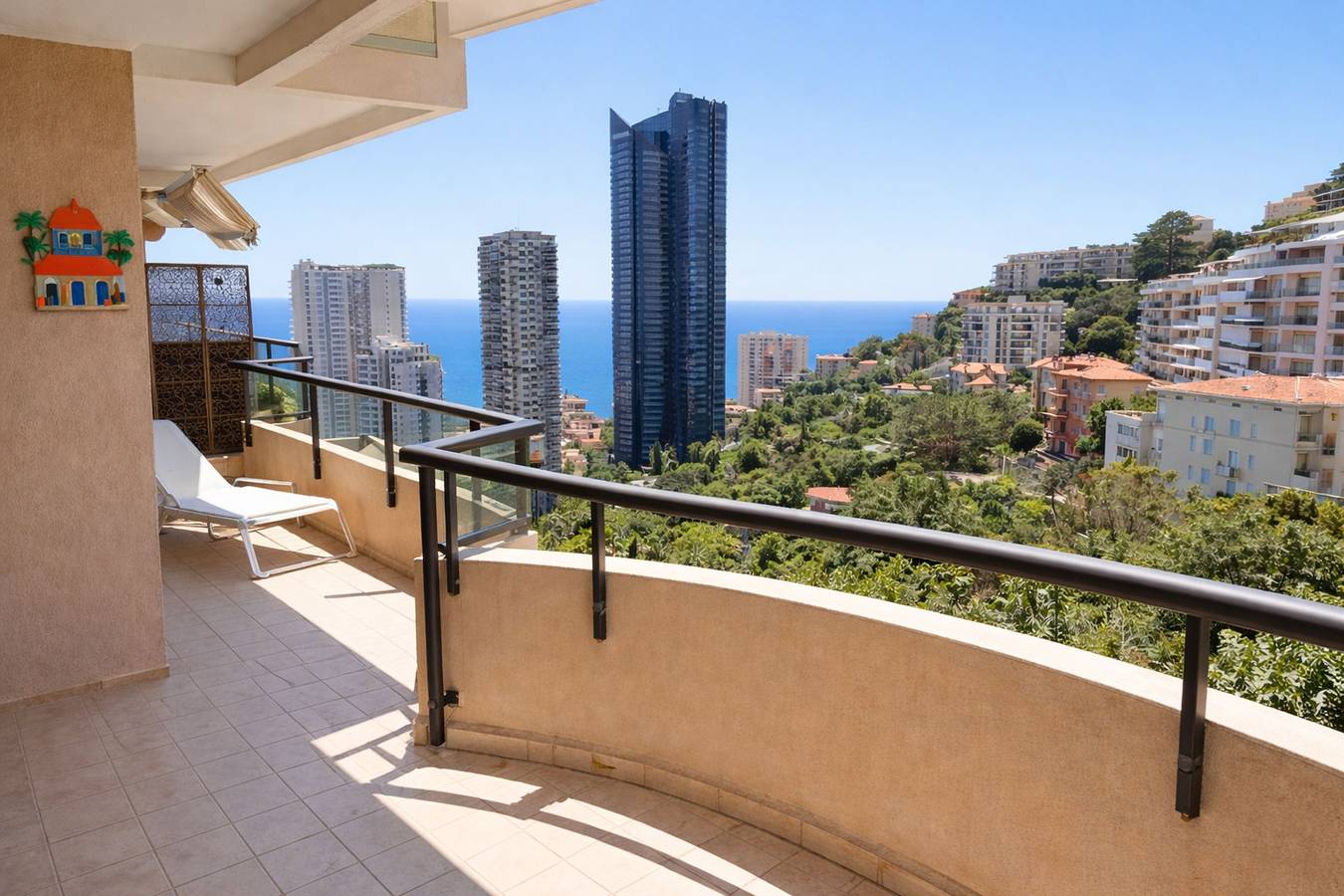 Appartamento intero, 1Br • Sea & Monaco View • Terrace in Beausoleil, Nizza e dintorni