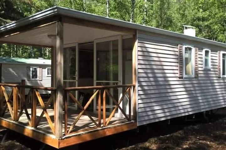 Mobil home pour 6 personnes, avec terrasse à Saint-Martin-de-Queyrières - 4