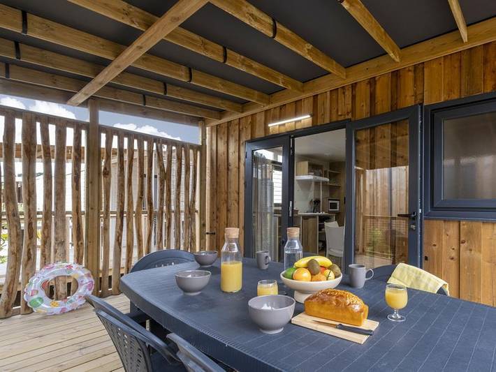 Camping La Parée du Both - Mobilheim 4 personen - Mobilheim Cabane Prémium Clim 2Schlafzimmer 25m² 2/4 Pers. in Saint-Hilaire-de-Riez, Vendée