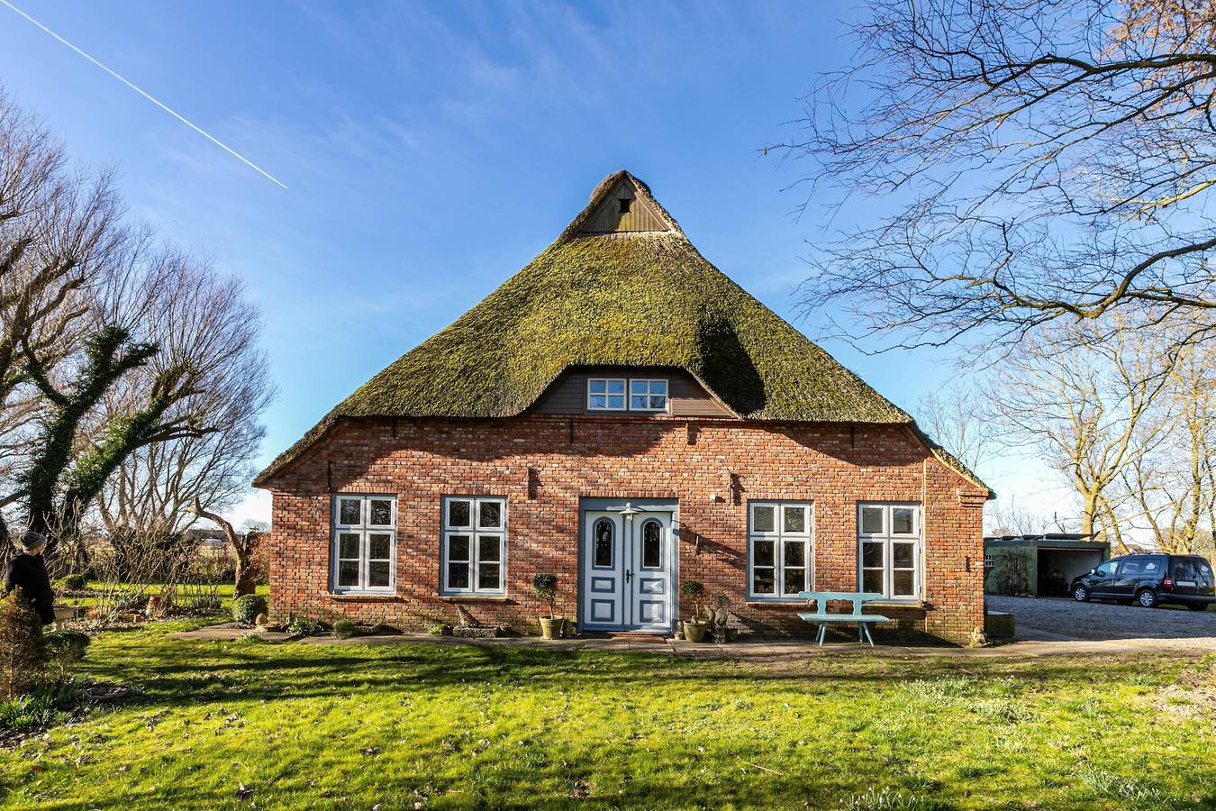 Ganze Wohnung, Ferienwohnung 'Reetdachhof Familie Dührsen' mit Gemeinschaftsterrasse, Gemeinschaftsgarten und Wi-Fi in Norddeich (Schleswig-Holstein), Dithmarschen