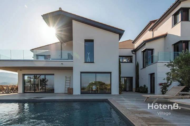 Maison de vacances pour 14 personnes, avec jacuzzi et sauna ainsi que jardin et balcon à Banyuls-sur-Mer