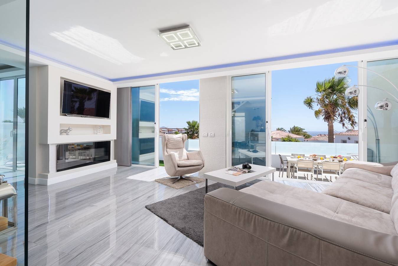 Ferienvilla 'Karat Villa Ocean Golf' mit Meerblick, Wlan und Klimaanlage in Amarilla Golf, Teneriffa Süd