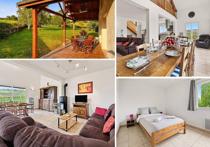 Location de vacances pour 9 personnes, avec jardin et vue à Saint-Martin-du-Tartre