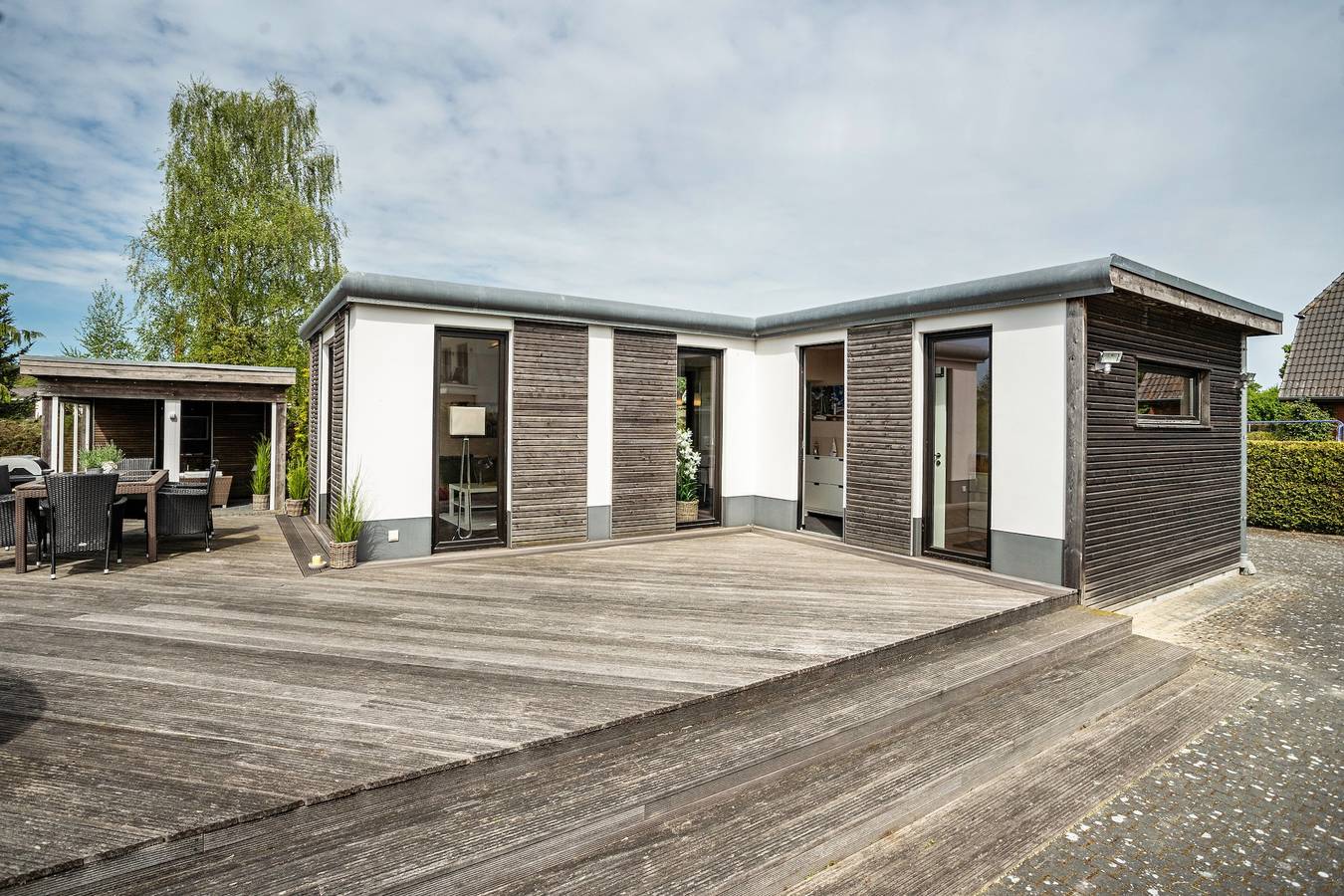 Casa de vacaciones 'Nova Ferienhaus, 50qm' con terraza privada, jardín privado y Wi-Fi in Ueckermünde, Vorpommern Greifswald