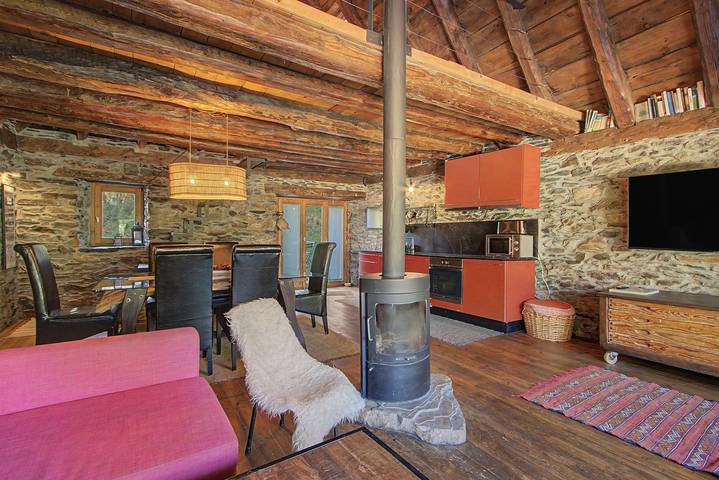 Chalet 'Cabaña Vento Norte' con vistas a la montaña y jardín privado in Vilamós, Pirineo Catalan
