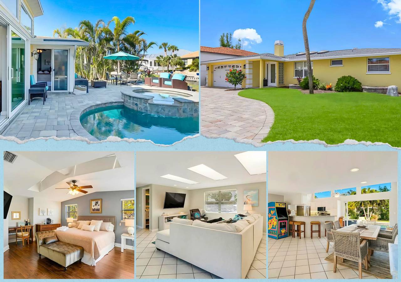 Vacation Rental for 8 Guests in Sarasota Beach, Siesta Key