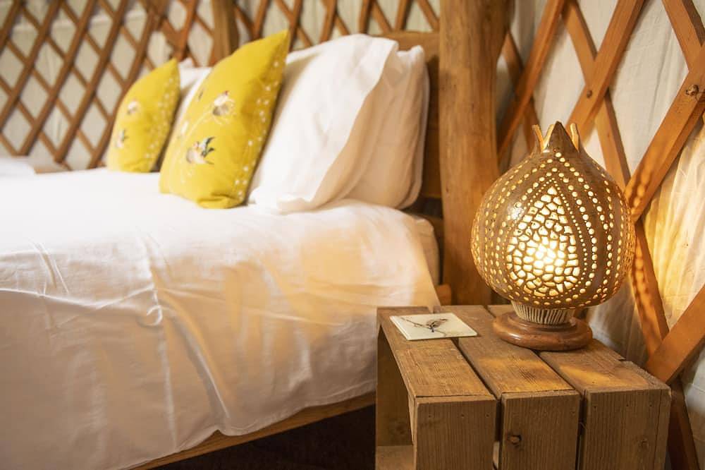 With views across Wether Fell, waking up in Goldfinch Yurt is like no other in Yorkshire Dales National Park