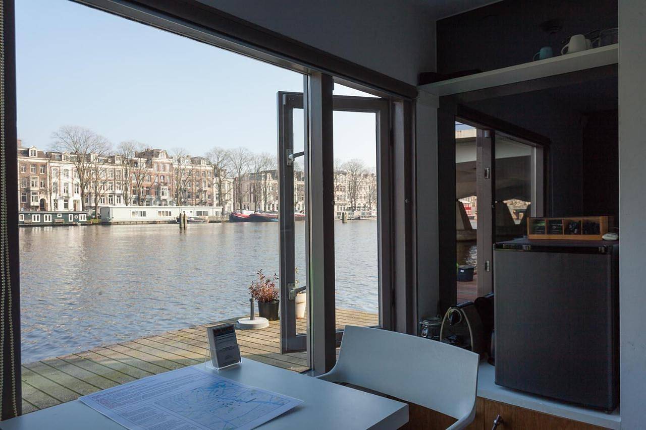 Houseboat Little Amstel in Amsterdam Oud-Zuid, Nederlandse kust