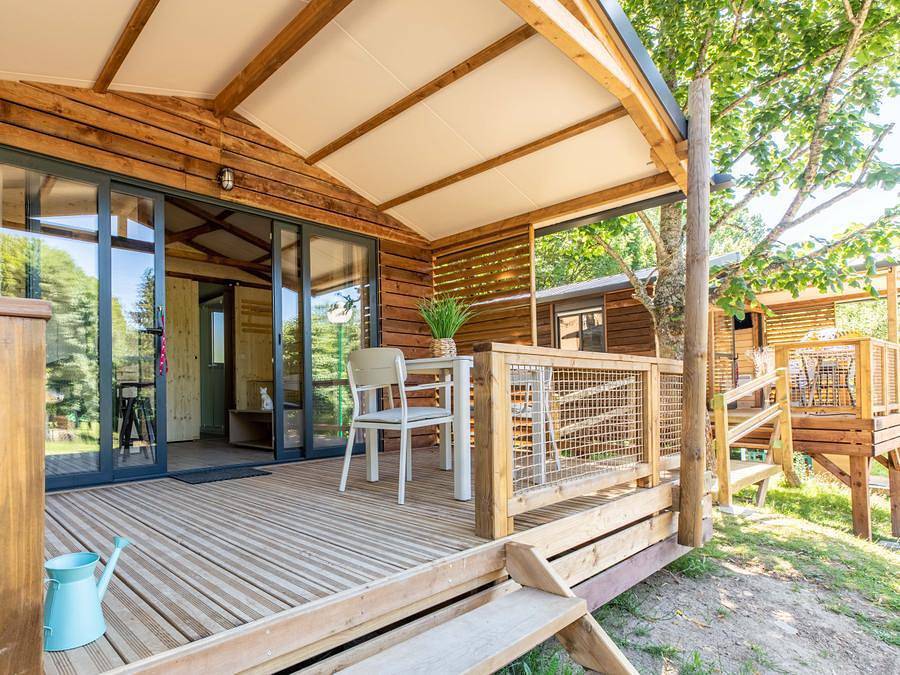 Camping de la Haute Sioule - Chalet 2 personen - Victoria 1 Zimmer in Saint-Bonnet-près-Orcival, Regionaler Naturpark Volcans d'Auvergne