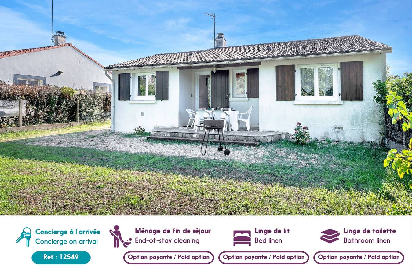 800 m de la plage, jardin, maison pour 5 in Saint-Michel-Chef-Chef, Côte de Jade