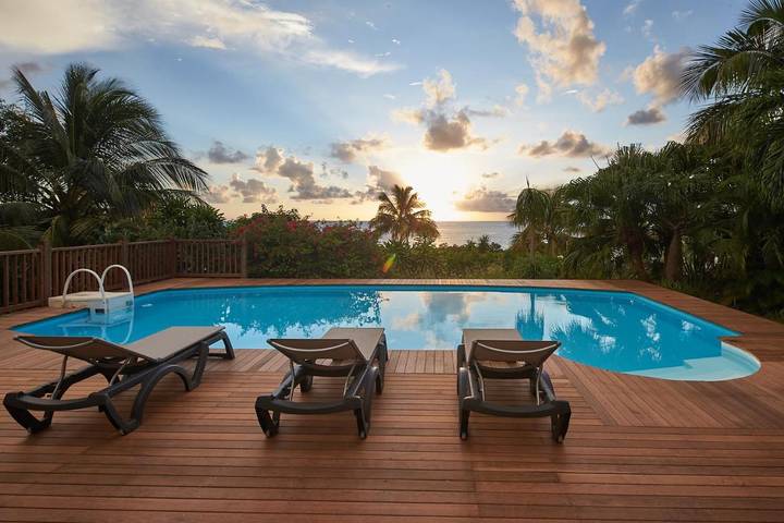 Villa pour 6 personnes, avec piscine ainsi que jardin et vue à Deshaies