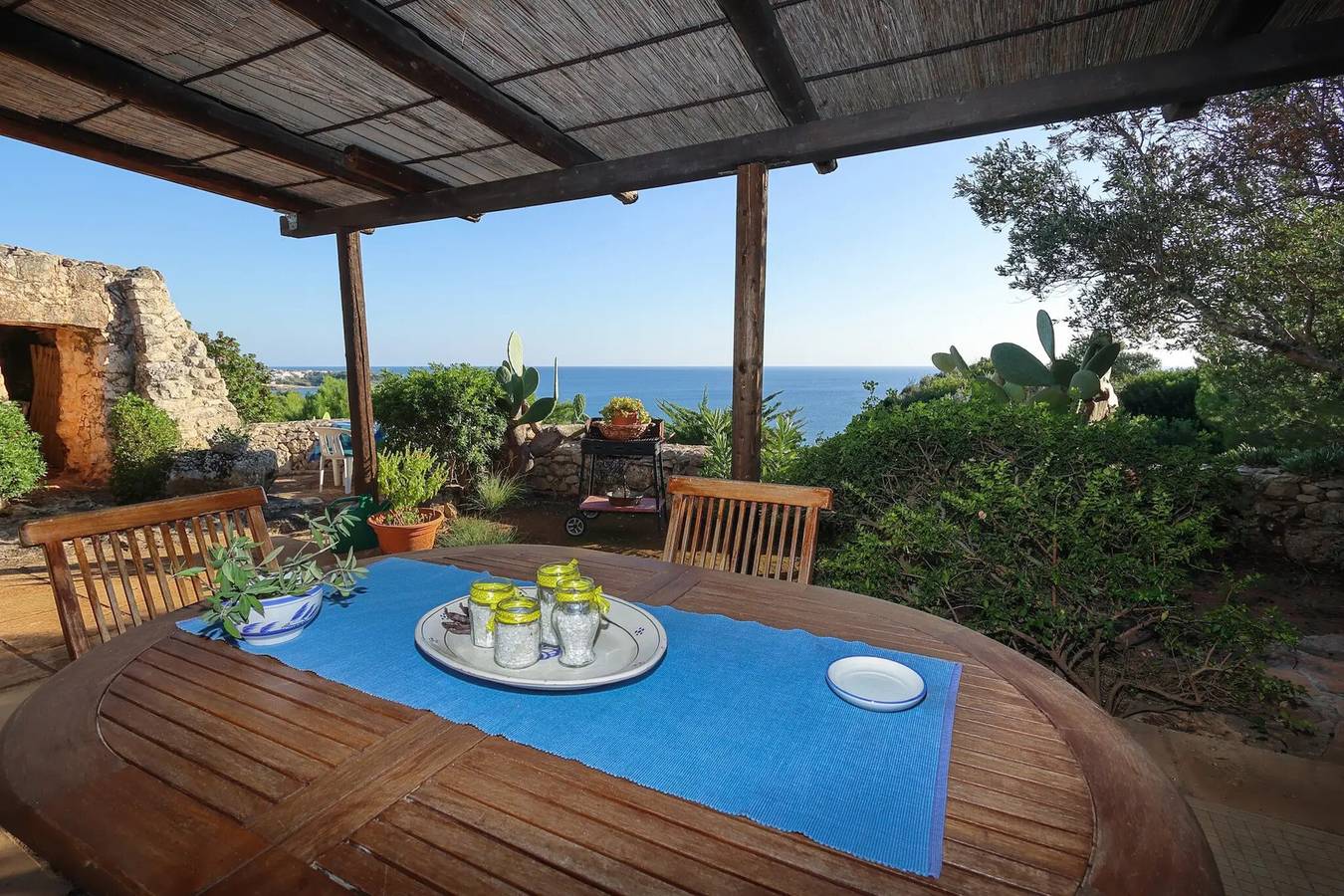 Villa 'Casa Vite 3' avec vue sur la mer, Wi-Fi et climatisation in Marina di San Gregorio, Patù