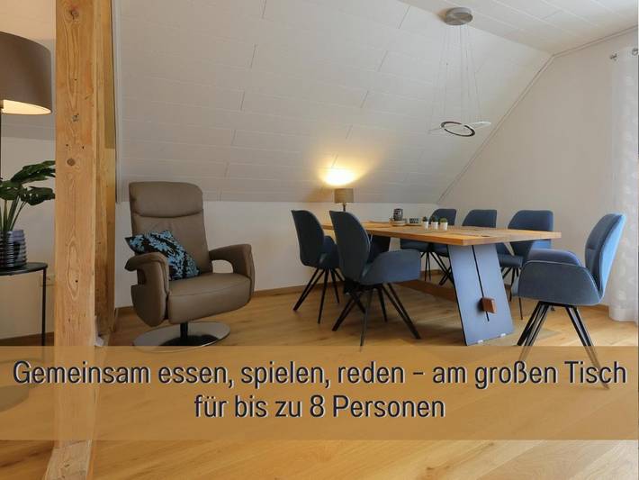 Ferienwohnung für 6 Personen, mit Balkon und Terrasse sowie Garten und Ausblick in Mastershausen - 3