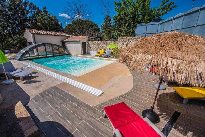 Gîte pour 9 personnes, avec terrasse et piscine à Allègre-les-Fumades - 3