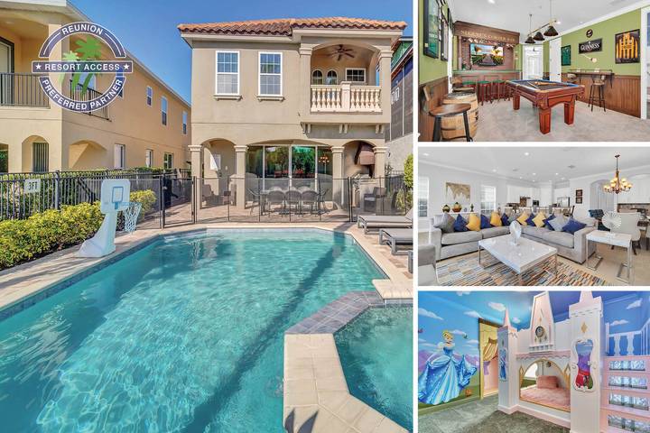 Villa for 10 people, with pool and balcony/terrace as well as children pool in Reunion Resort