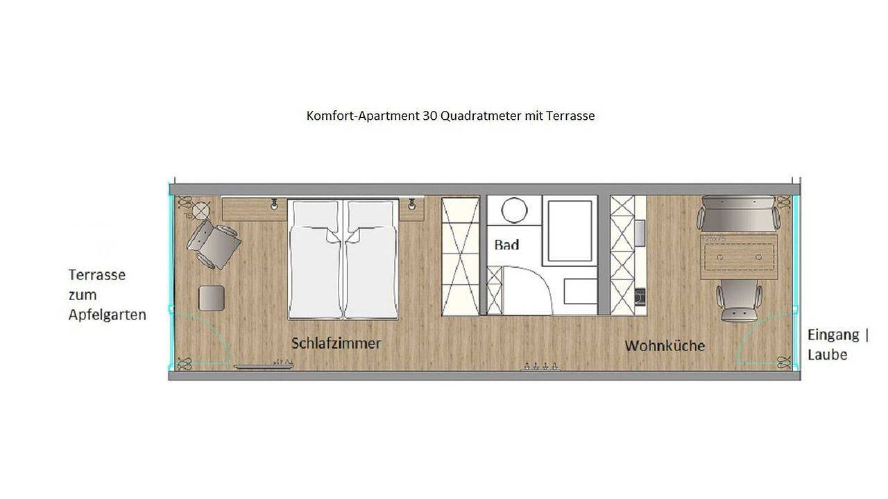 Ganze Ferienwohnung, Ferienwohnung für 2 Personen (30 m²) in Gaienhofen in Gaienhofen, Untersee
