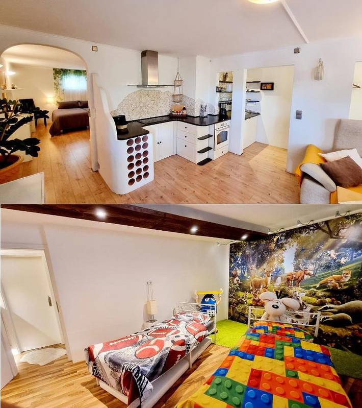 Ferienwohnung für 6 Personen, mit Terrasse und Garten