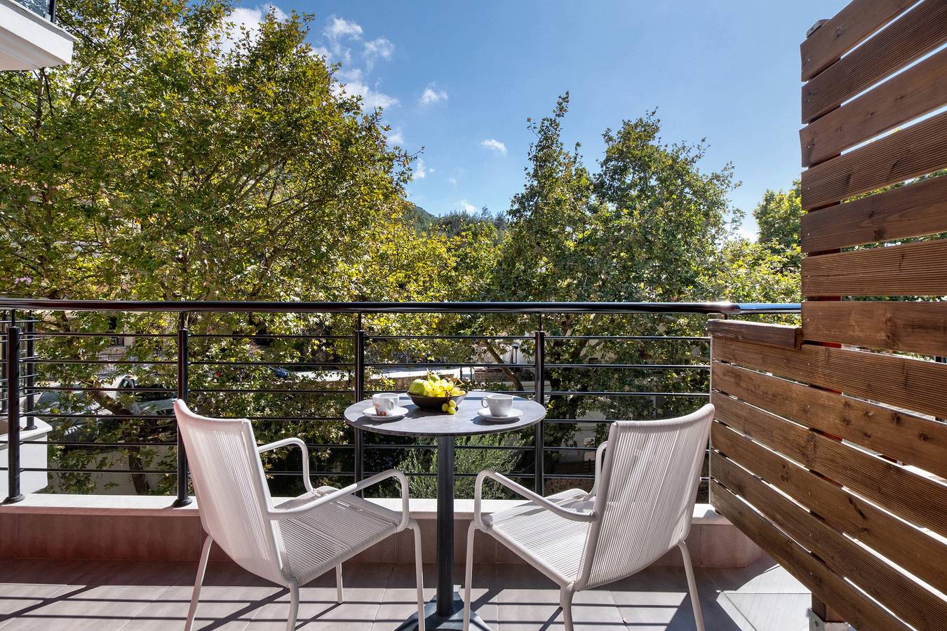 Ganzes Studio, Einzimmerapartment 'Deluxe 2 Erwachsene - A' mit gemeinsamer Terrasse, Wi-Fi und Klimaanlage in Anthousa, Preveza Regionalbezirk