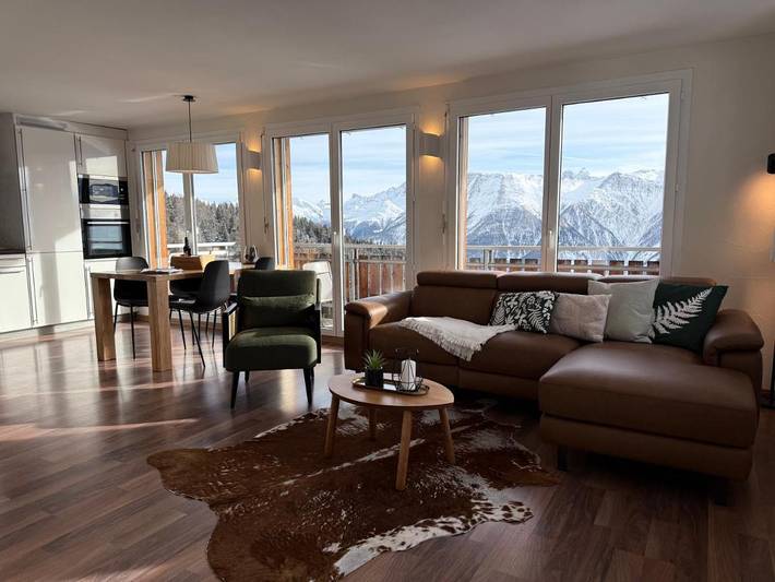 Ferienwohnung für 4 Personen, mit Balkon und Terrasse sowie Ausblick