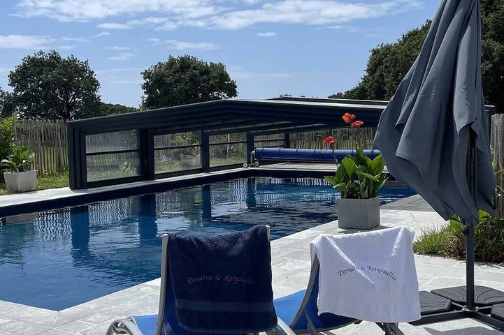 Gîte pour 6 personnes, avec Terrasse ainsi que Jardin et Piscine à Trégunc